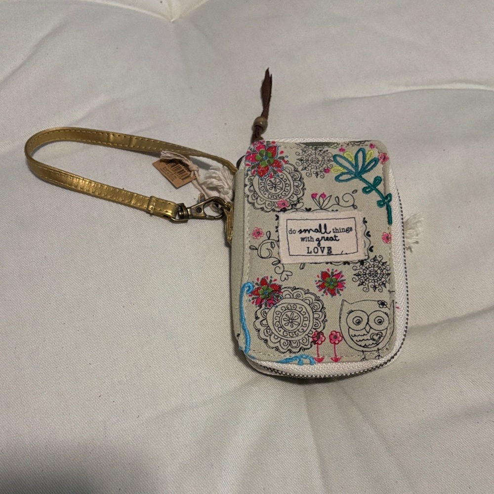 Floral Wristlet with Owl Design